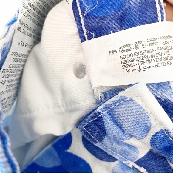 ZARA Blue Daisy Straight Leg Jeans Retro - Picture 11 of 11